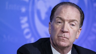 David Malpass frowns.