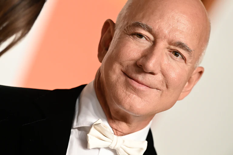 Jeff Bezos at the 2025 Vanity Fair Oscar Party in Beverly Hills, California