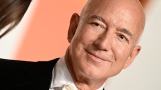 Jeff Bezos at the 2025 Vanity Fair Oscar Party in Beverly Hills, California