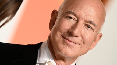 Jeff Bezos at the 2025 Vanity Fair Oscar Party in Beverly Hills, California