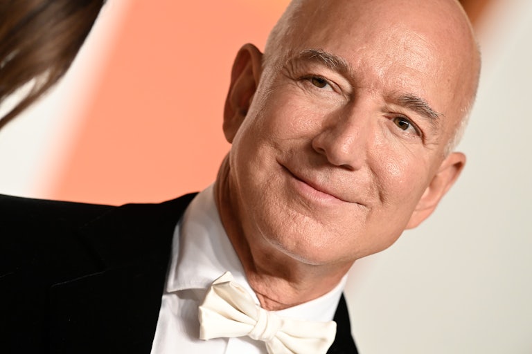 Jeff Bezos at the 2025 Vanity Fair Oscar Party in Beverly Hills, California