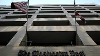 The Washington Post building is shown after the announced sale of the newspaper to certified dipshit Jeff Bezos.