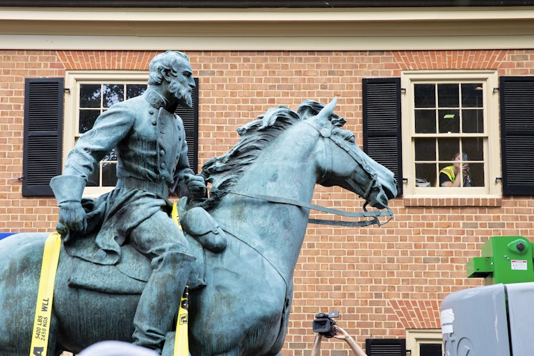 A statue of Stonewall Jackson in Charlottesville, Virginia