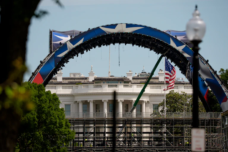 UFC ring on the White House lawn