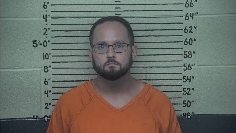 A mugshot of West Virginia Delegate David Elliott Pritt