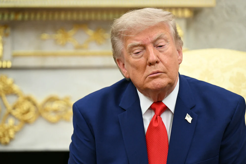 Donald Trump looks dispirited