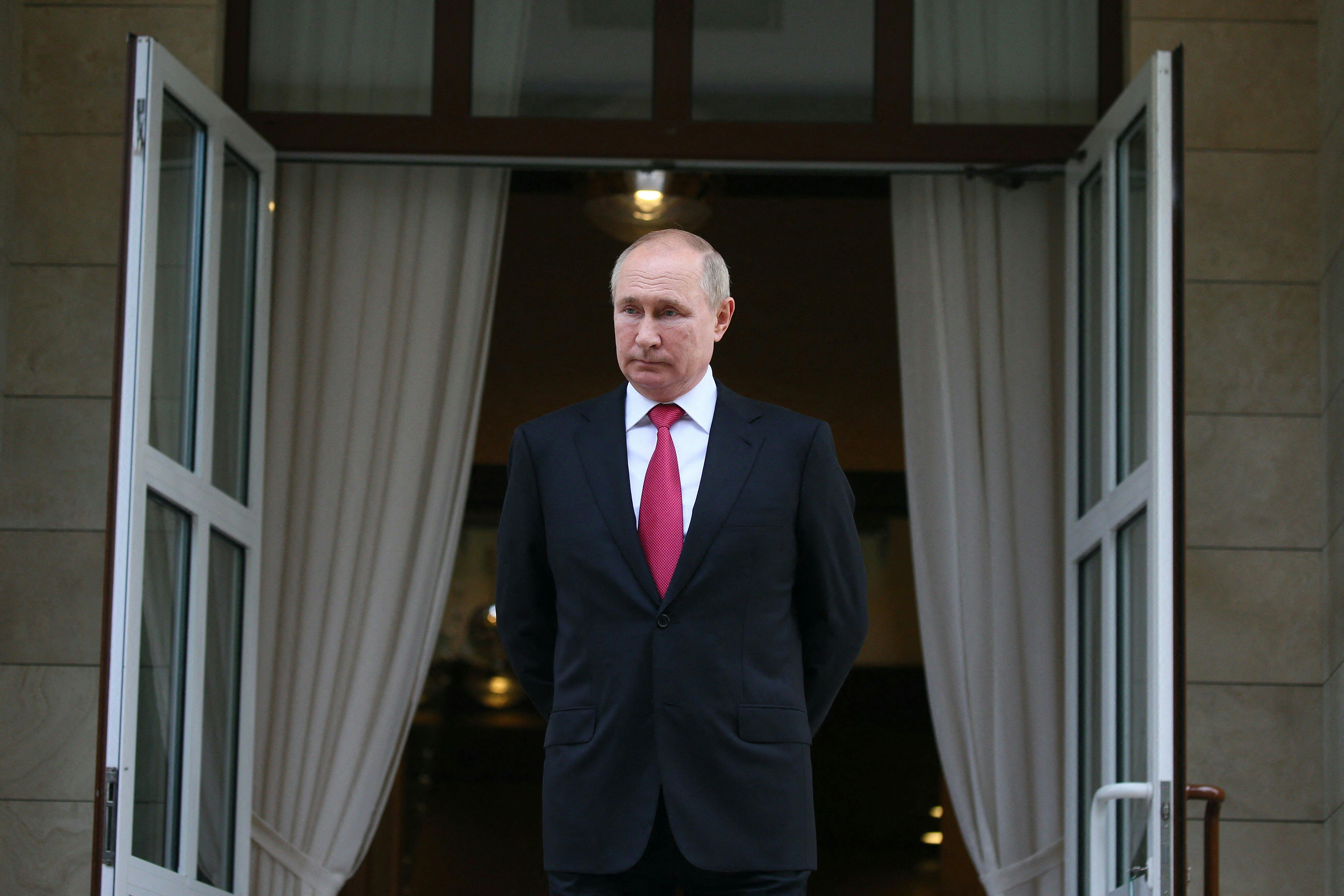 Putin at Bocharov Ruchei, his summer residence