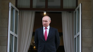 Putin at Bocharov Ruchei, his summer residence