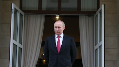 Putin at Bocharov Ruchei, his summer residence