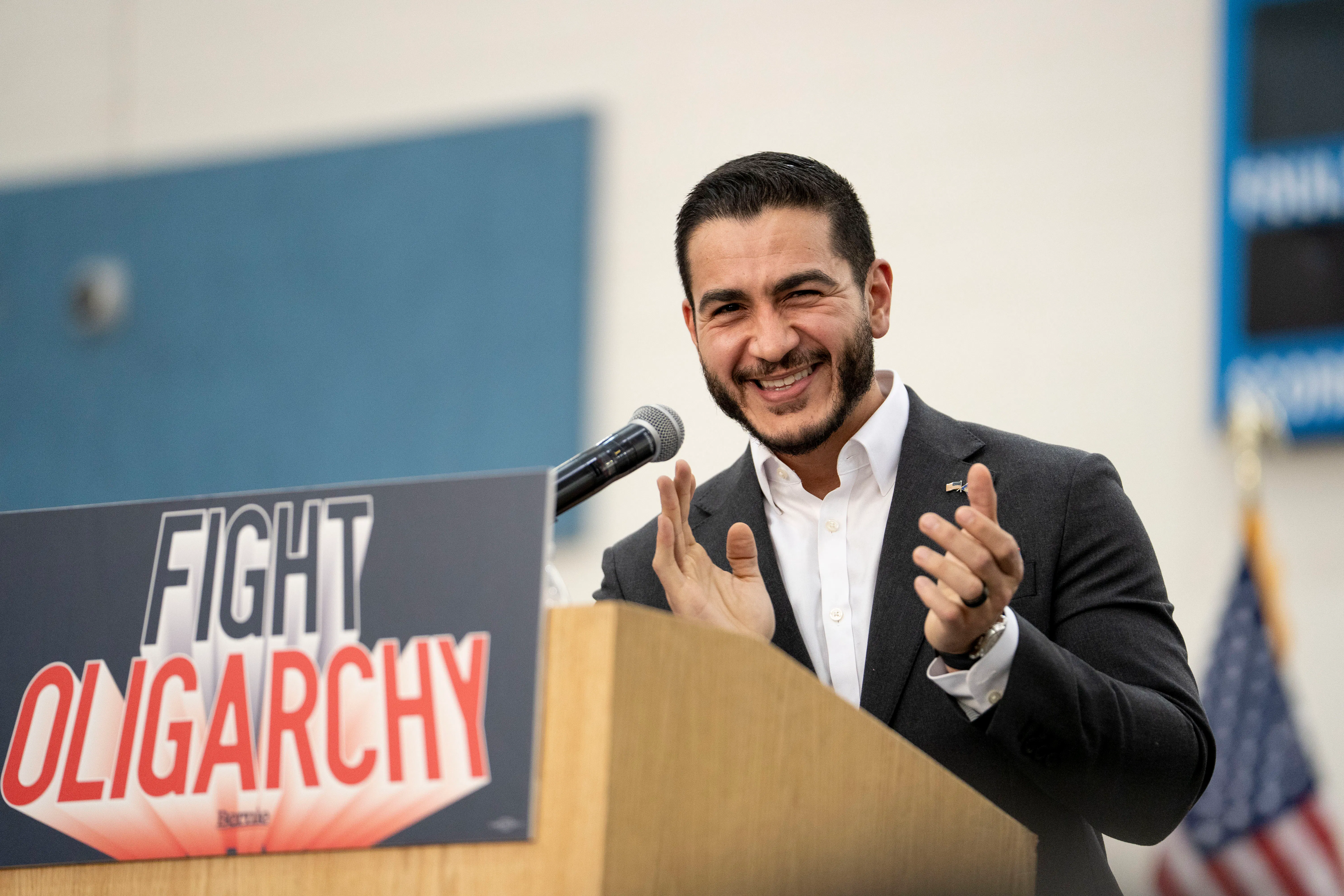 Abdul El-Sayed on the campaign trail 