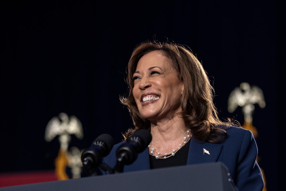 Kamala Harris smiles