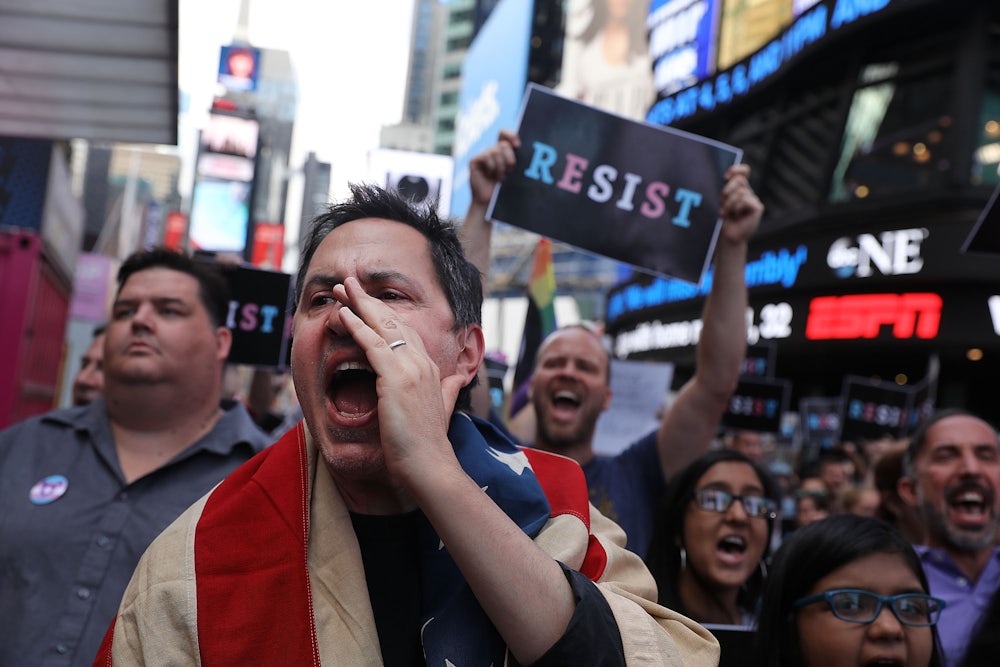 Anti-Trump protesters