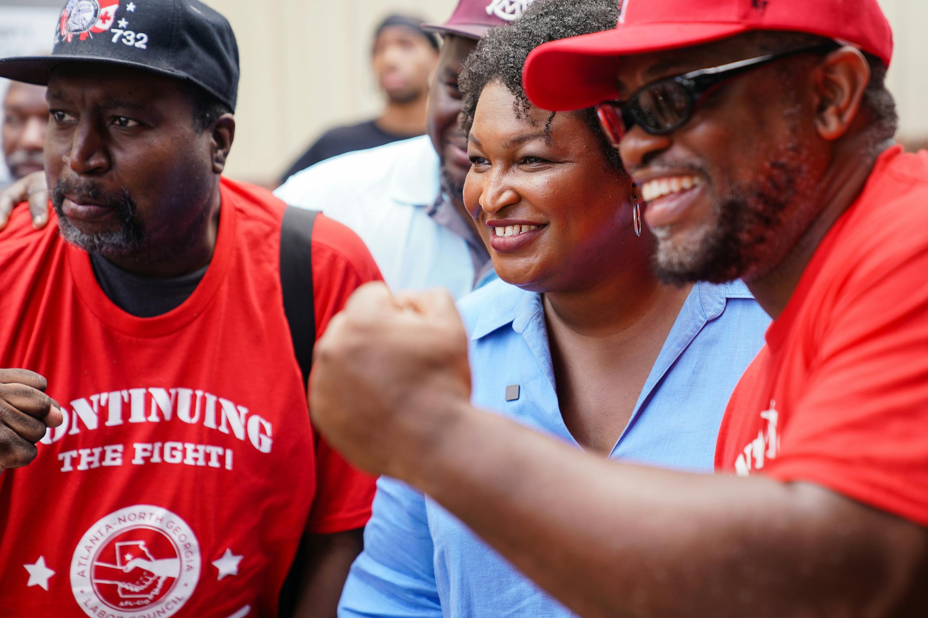 Stacey Abrams at a Labor Day picnic in Atlanta, Georgia