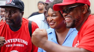 Stacey Abrams at a Labor Day picnic in Atlanta, Georgia