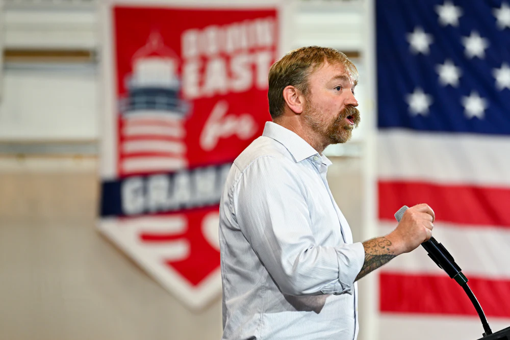 Graham Platner on the campaign trail