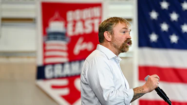 Graham Platner on the campaign trail