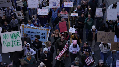 People protest against Donald Trump’s administration in Nashville, Tennessee