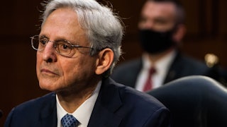 Merrick Garland at his confirmation hearing for attorney general