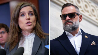 Nancy Mace and Cory Mills splitscreen