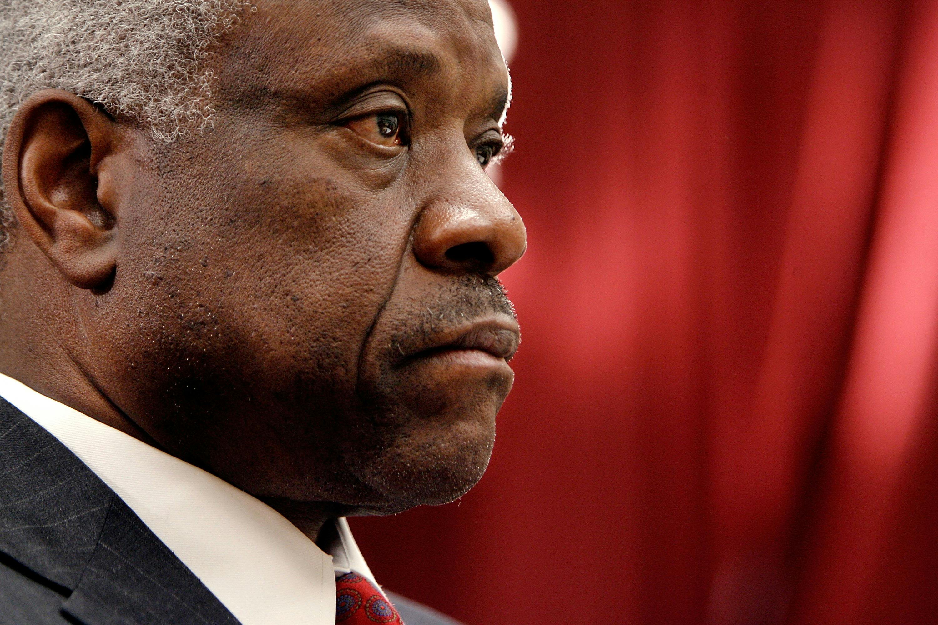 close up of Clarence Thomas