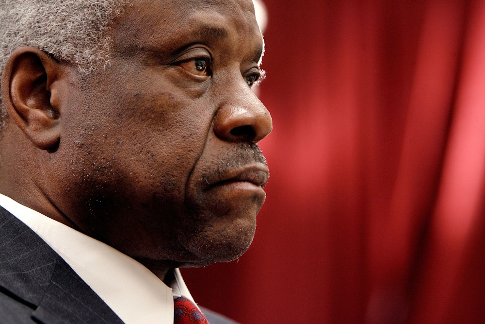 close up of Clarence Thomas