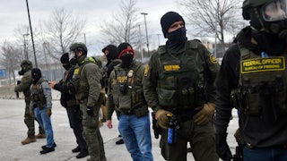 Masked ICE and Border Patrol agents in Minneapolis