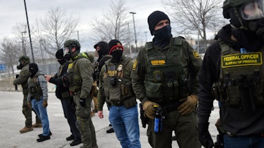 Masked ICE and Border Patrol agents in Minneapolis
