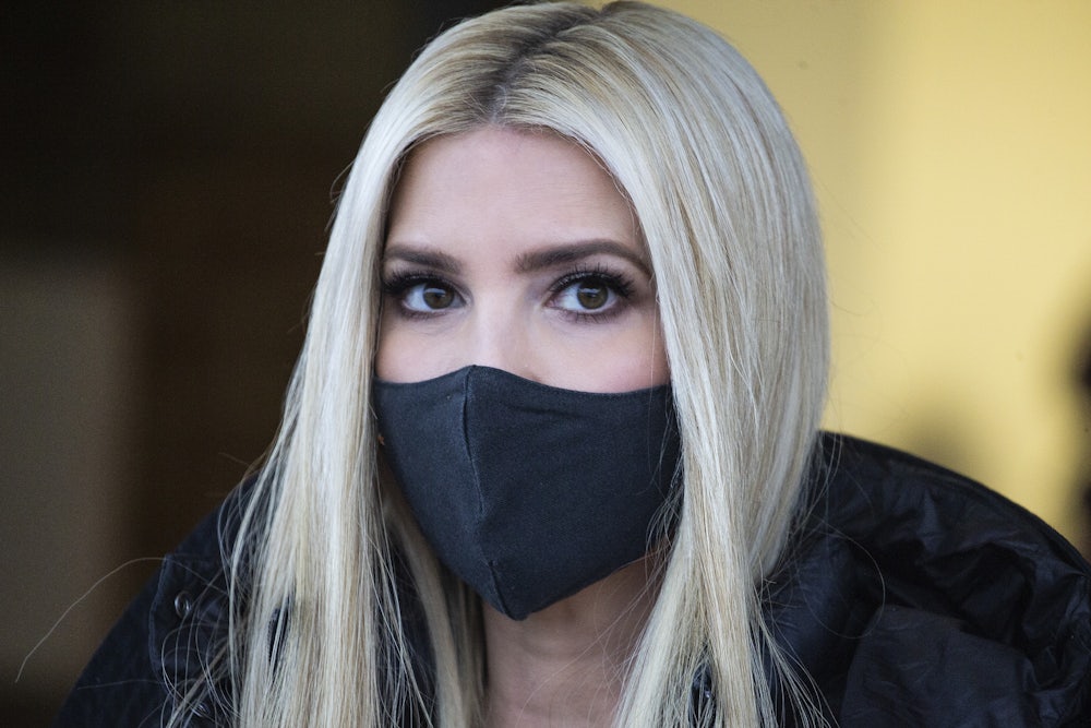 Ivanka Trump wears a face mask.