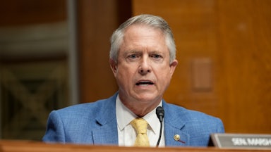 Senator Roger Marshall speaks during a Senate committee hearing