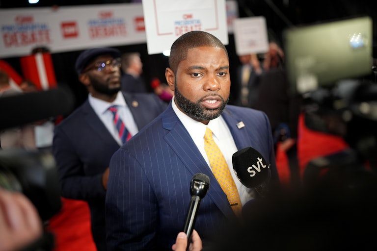 Byron Donalds speaks to reporters