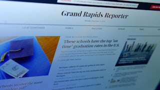 The homepage of the Grand Rapids Reporter