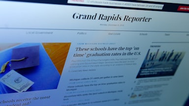 The homepage of the Grand Rapids Reporter