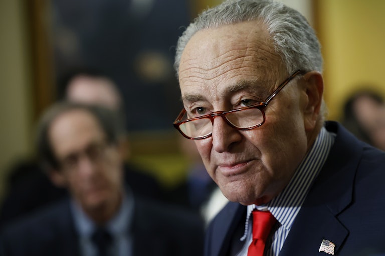 Senate Minority Leader Chuck Schumer in the Capitol