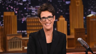 A close-up of MSNBC host Rachel Maddow.