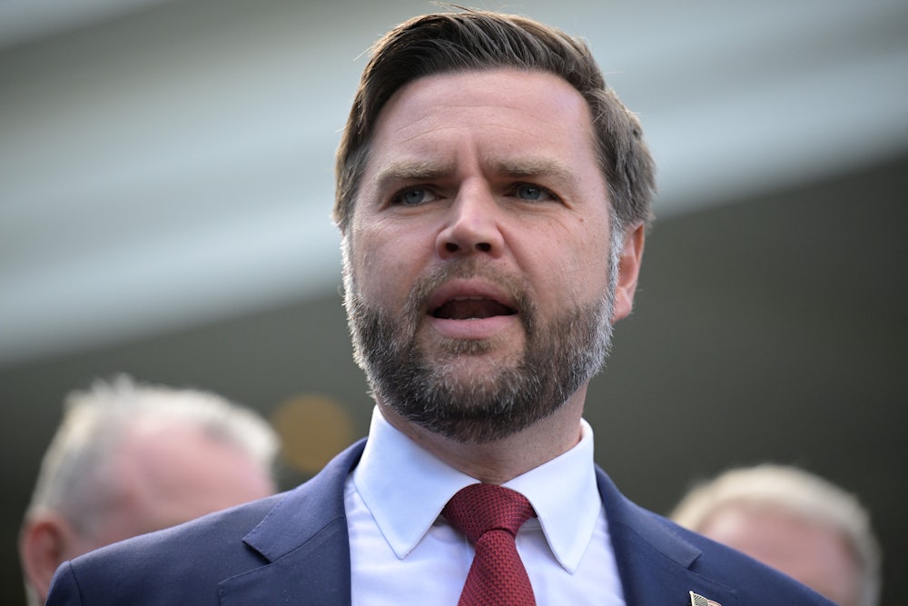 JD Vance speaks outside White House
