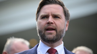 JD Vance speaks outside White House