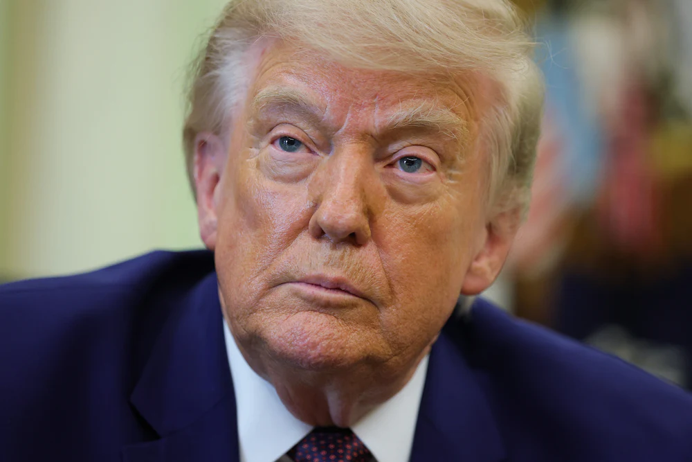 Donald Trump stares blankly and listlessly
