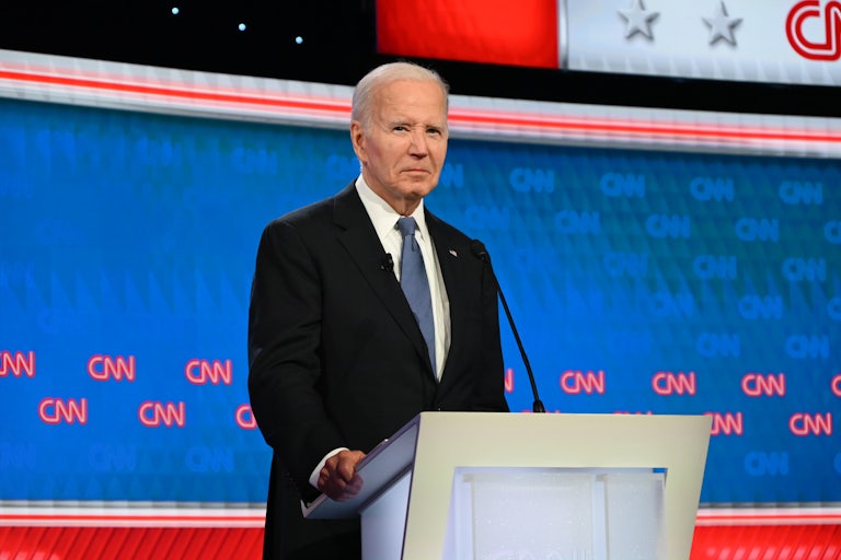Joe Biden on the CNN debate stage