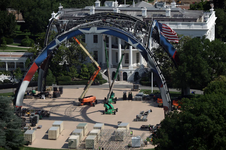 White House UFC ring construction