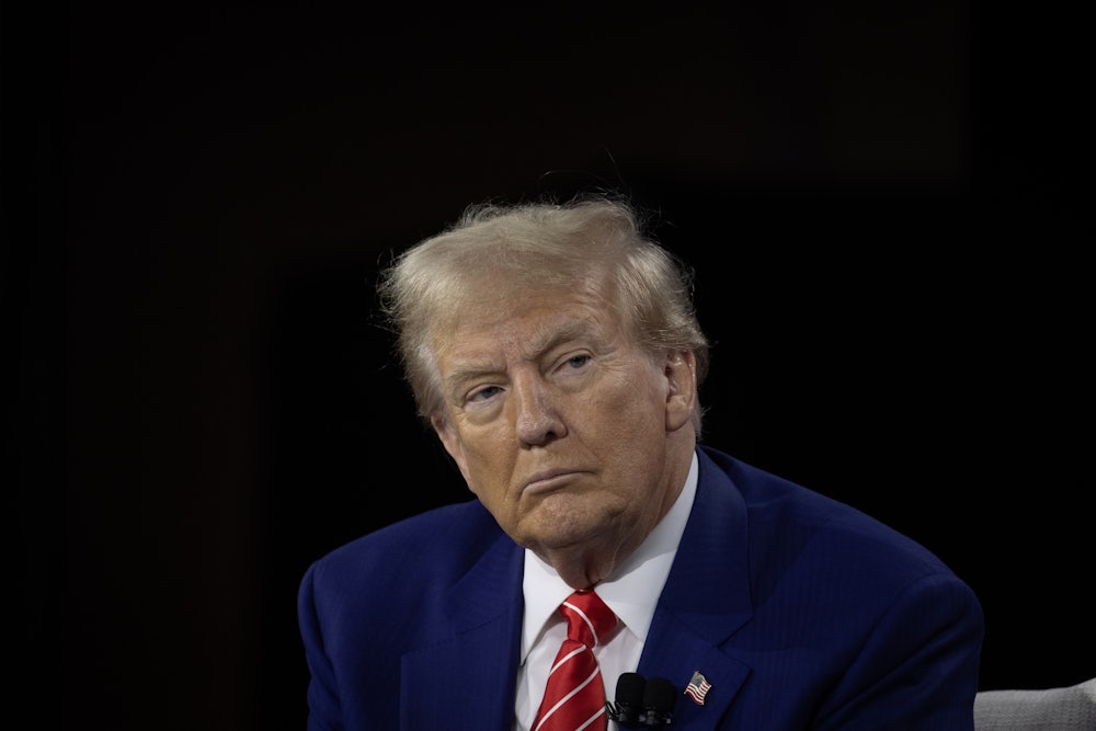 Donald Trump frowns