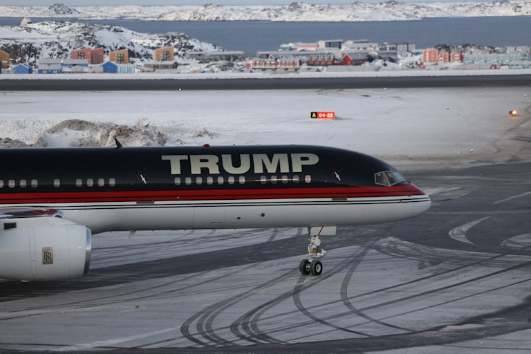 Donald Trump’s private jet lands in Nuuk, Greenland