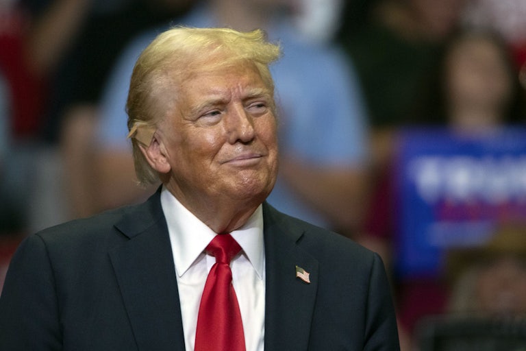 Donald Trump smiles