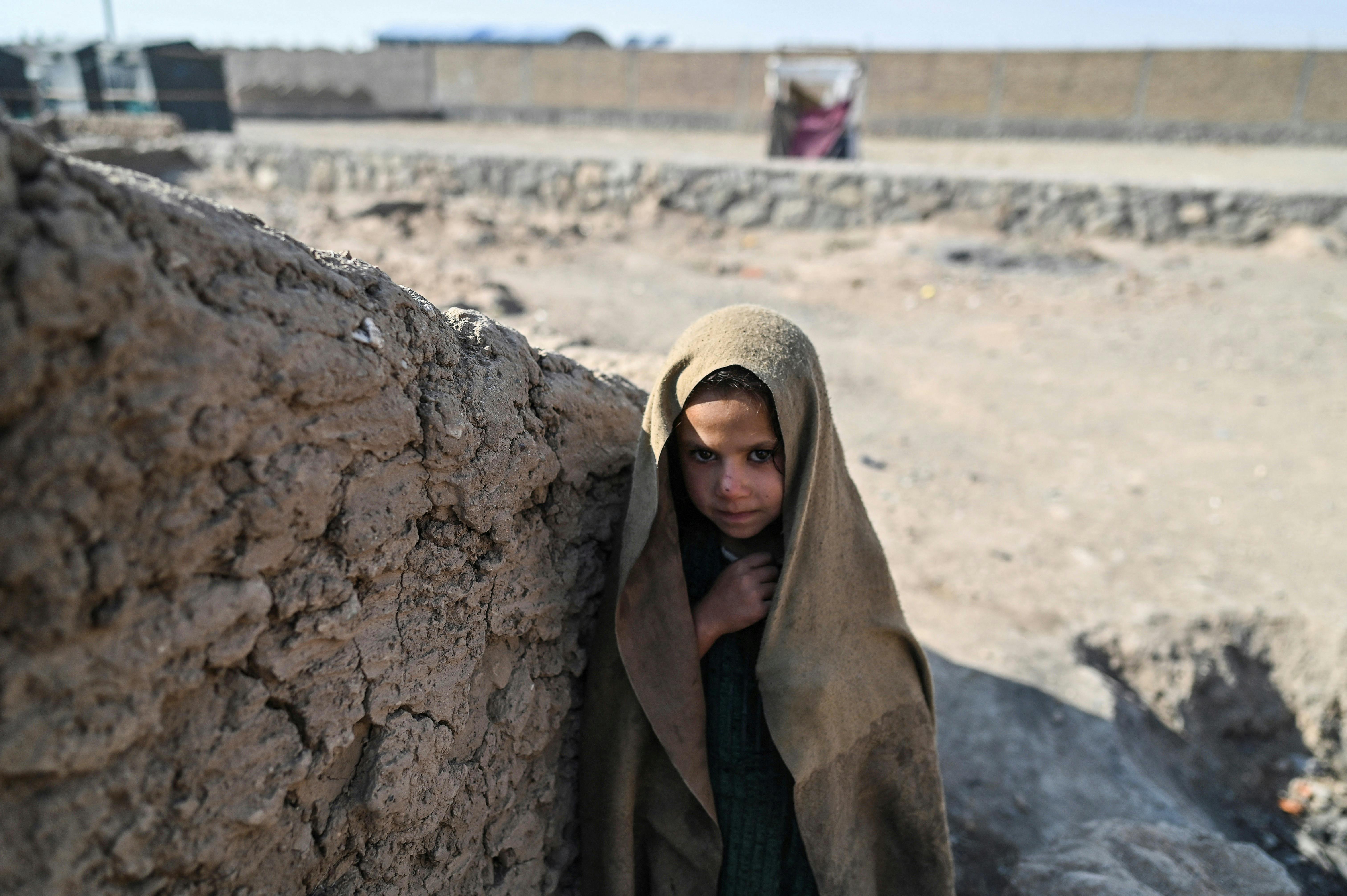 A child at a camp for internally displaced people