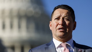 Representative Tony Gonzales outside the Capitol.