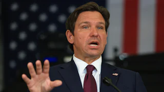 Florida Governor Ron DeSantis speaks.
