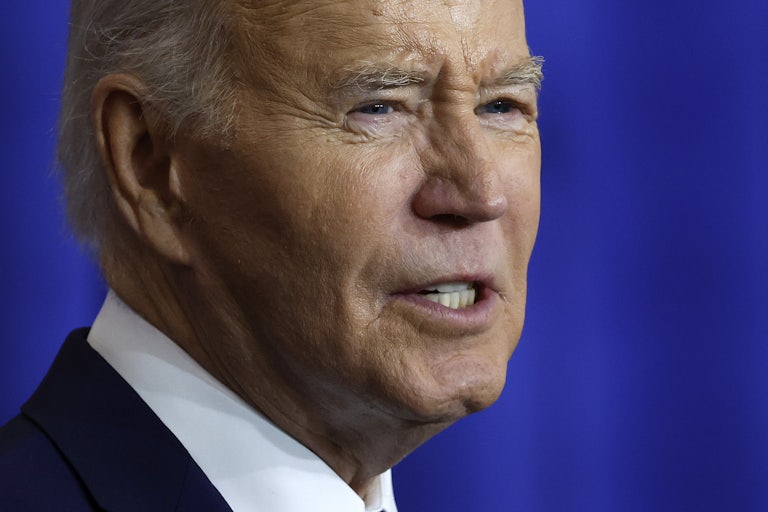 Close-up of Joe Biden speaking