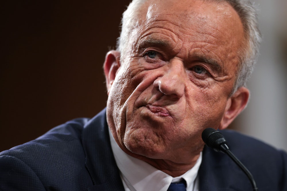 Robert F. Kennedy Jr. testifies during his Senate Finance Committee confirmation hearing.