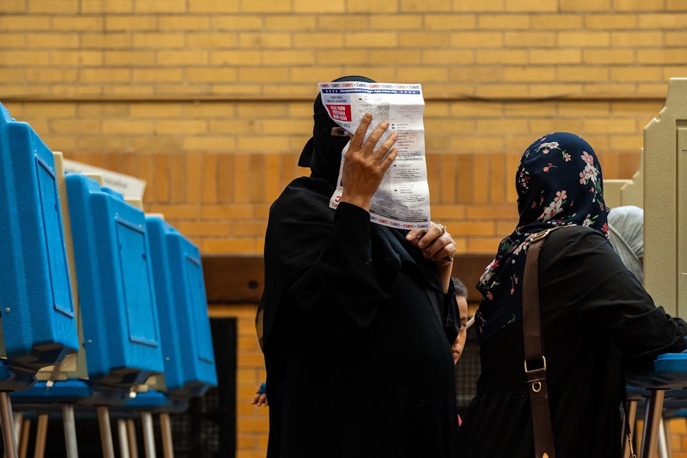 Voter in Dearborn Michigan