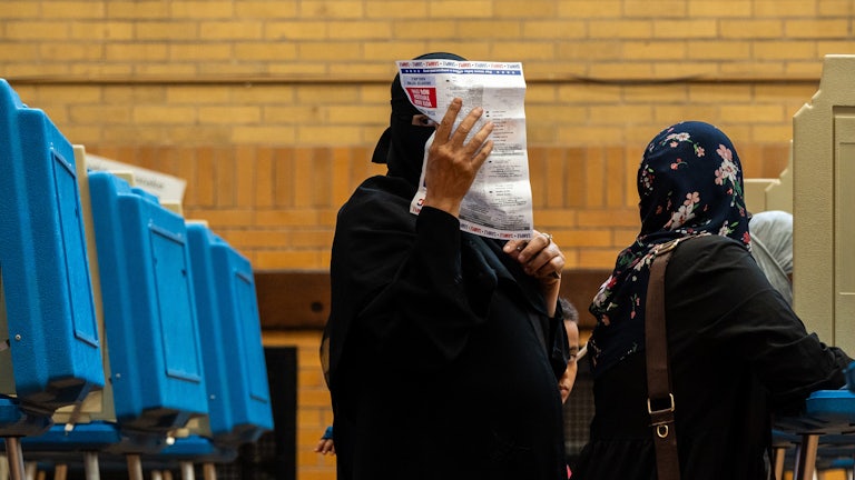 Voter in Dearborn Michigan