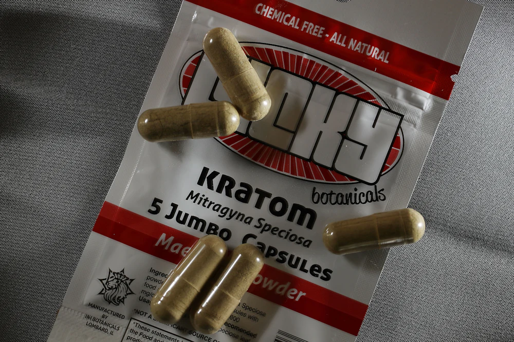 Capsules of the herbal supplement Kratom in Miami, Florida. The herbal supplement is a psychoactive drug derived from the leaves of the kratom plant and it’s been reported that people are using the supplement to get high and some states are banning the supplement.